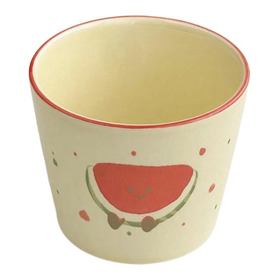 

Ceramic Coffee Mug with Ergonomic Handle 220ml Breakfast Cup Dishwasher Safe Cute Drinking Glass for Milk Tea B
