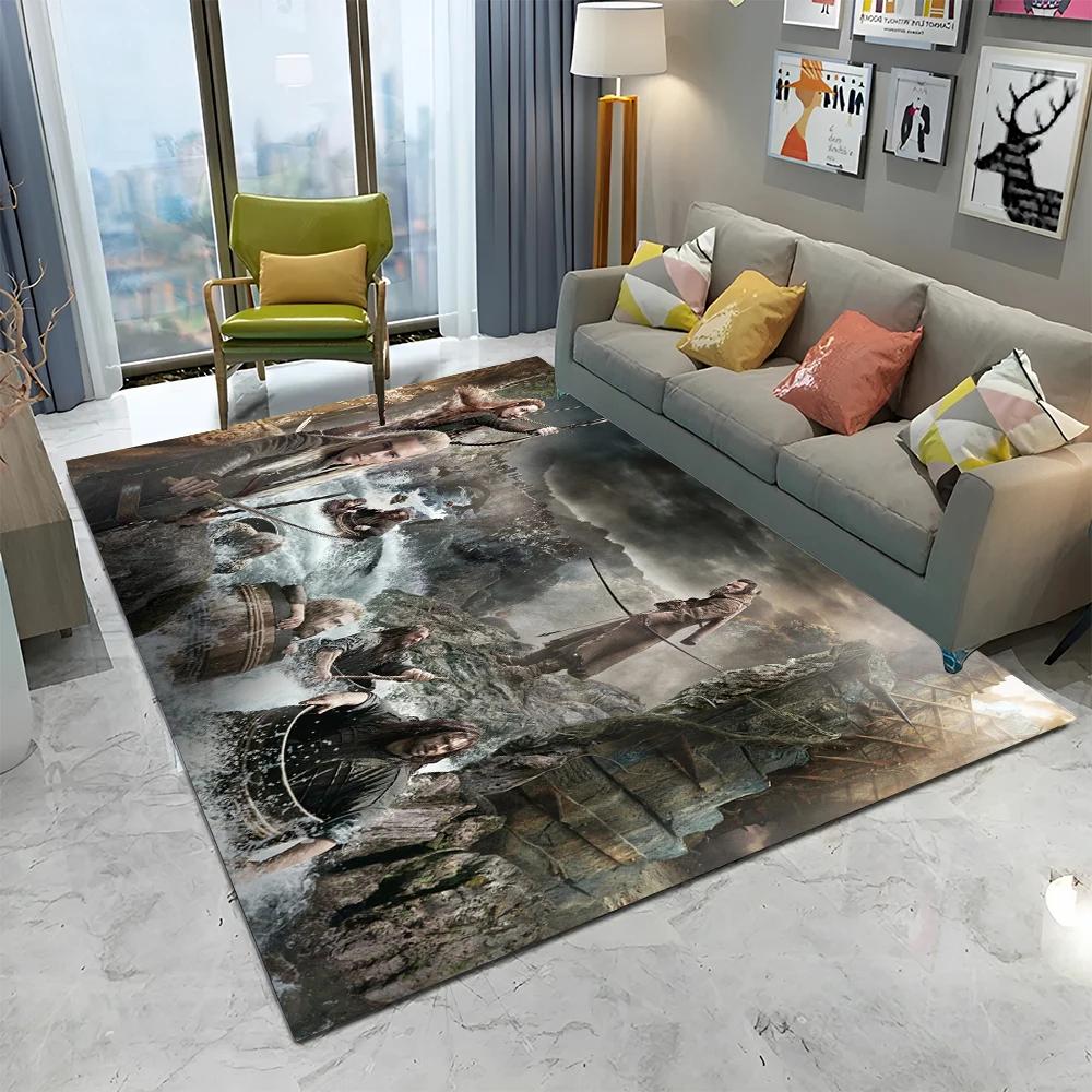 L-Lord of the Rings H-Hobbit HD Carpet Rug for Home Living Room Bedroom Sofa Doormat Decor,kid Play  Area Rug Non-slip Floor Mat