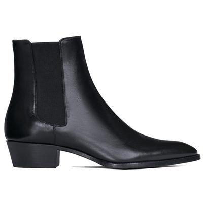 2026 Summer Men's Chelsea Boots, Genuine Leather, Handmade, Pointed Toe, High-Top Business Martin Cowhide.
