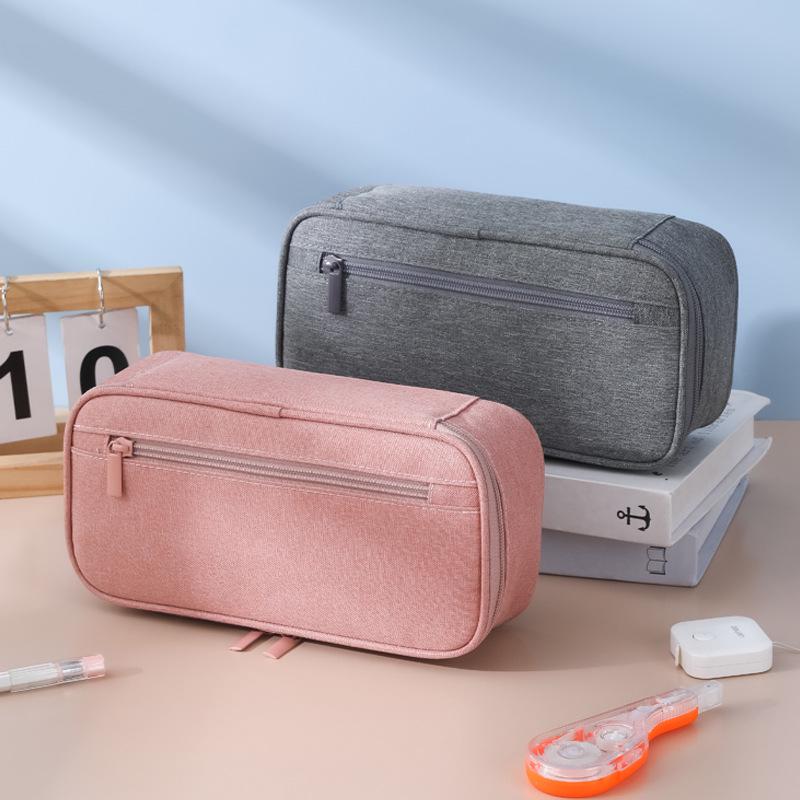 Hot-Selling Student Pencil Case: Large Capacity Multi-Layer Zipper Stationery Bag