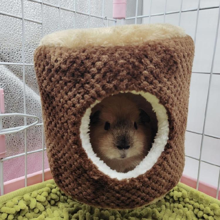Hamster Warm Bed Hammock Small Pet Plush House for Guinea Pigs Squirrels