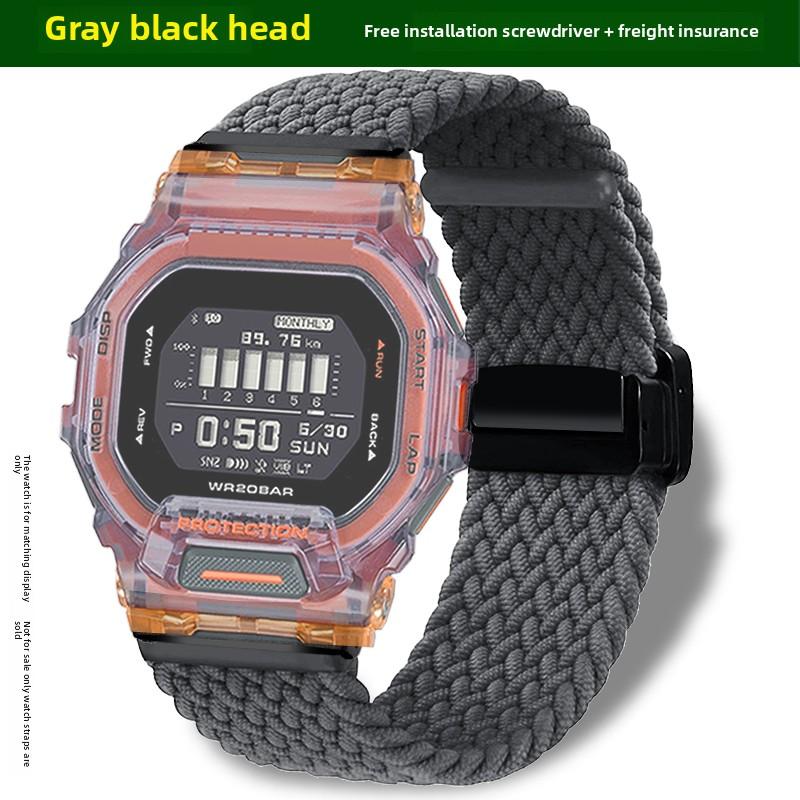 8 Colors Scalable Watchband Magnetic Metal Buckle For Casio G-shock 3506 GBD-200SM GBD-200 Cat Nylon Canvas Watch Strap Men Band