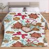 Festive Gingerbread Man Blanket Reversible Flannel Throw for Holiday Cheer AllSeason Comfort Sweet Christmas Gift
