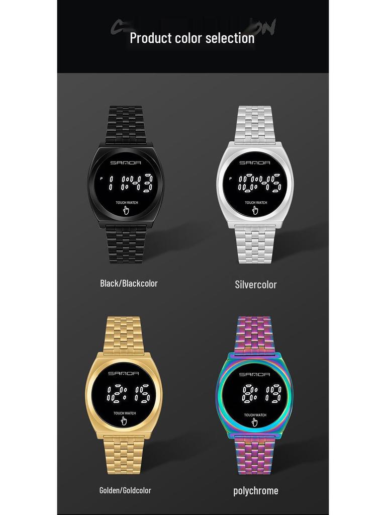Sanda Unisex Digital Sport Watch: Simple, Stylish Single-Touch Design for Students