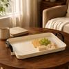 Rectangular Serving Tray with Handles Impact-Resistant