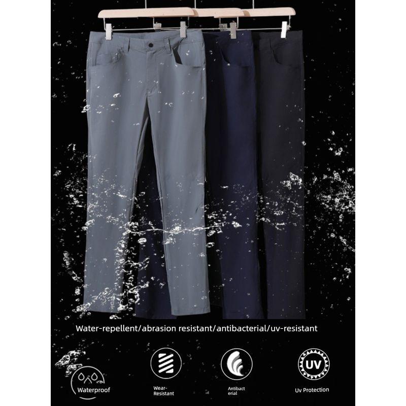 Niaojia Outdoor Business Casual Pants Men Summer Thin Ice Silk High Elastic Pants Export Straight-leg Sports Tactical Pants