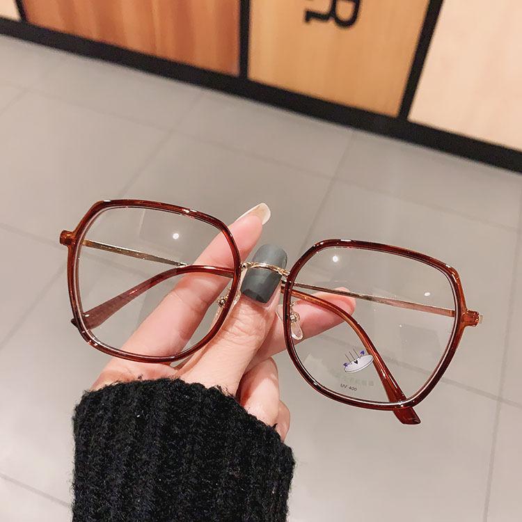 New Brand Beige White Green Round Transparent Anti Blue Light Glasses Frame Vintage Korean Women Eyeglasses