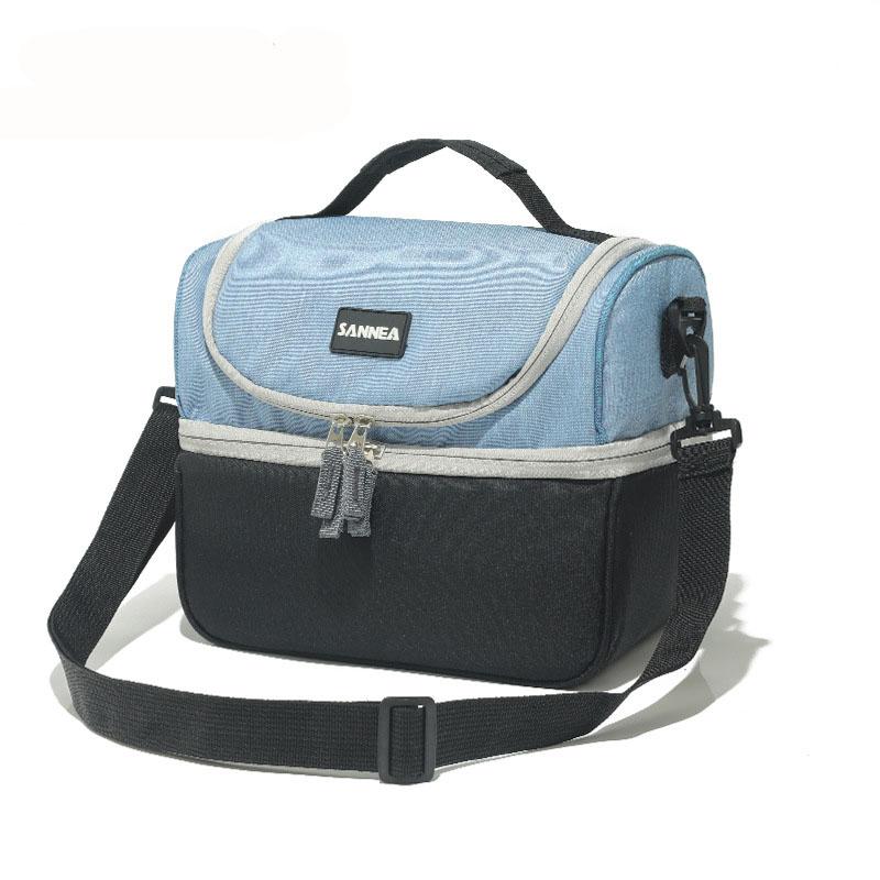 

7L Thermo Lunch Bag Waterproof Cooler Bag Insulated Lunch Box Thermal Lunch Bag For Kids Picnic Bag Simple And Stylish синий