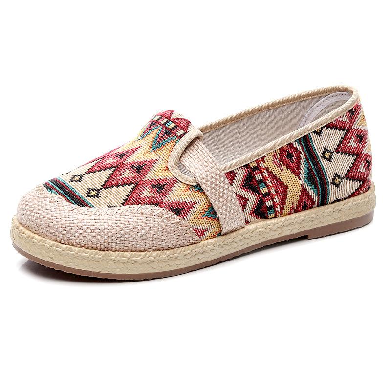 New ****** ******* Cloth Shoes Single Shoes Comfortable Versatile Non-slip Fashion S**t Sole Breathable Flat Canvas Shoes