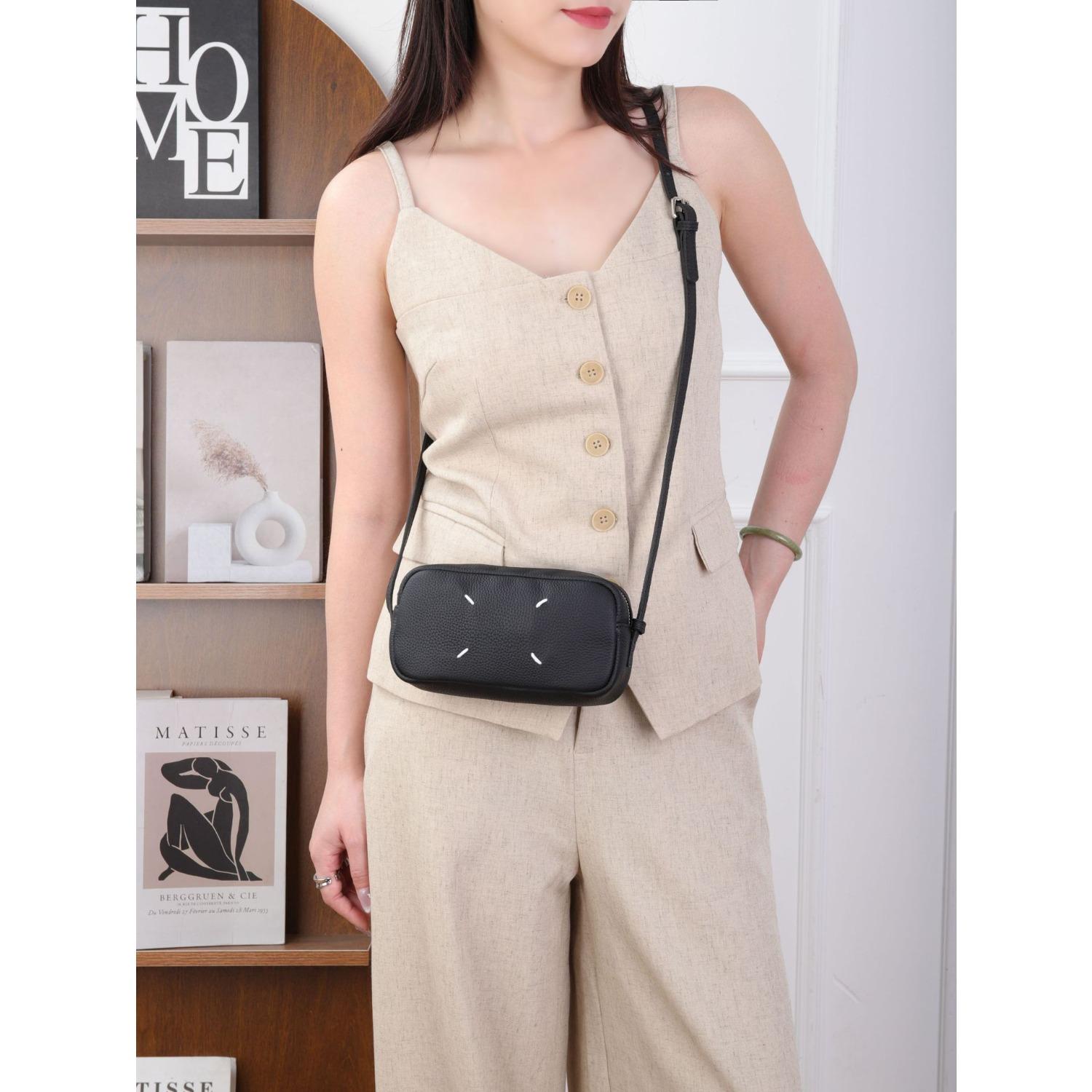 

Маленькая квадратная сумка из коровьей кожи, кроссбоди, для мобильного телефона и мелочи, популярная модная сумка-подмышка, женская, на одно плечо, практичная, однотонная кожаная сумка чёрный