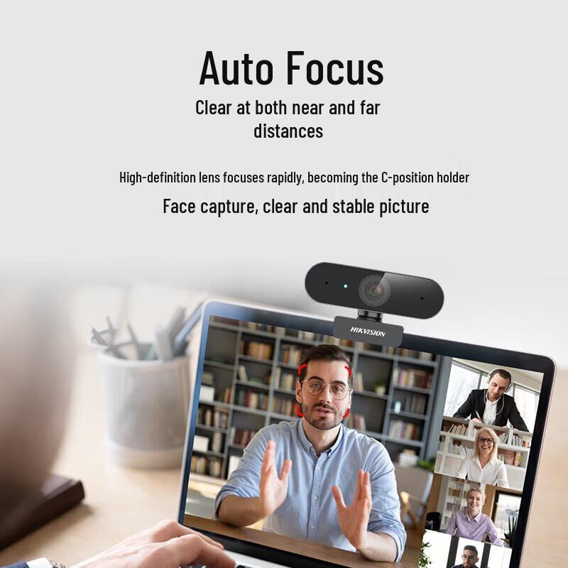HIKVISION E12Sa 1080p USB Webcam with Auto-Focus and Mic