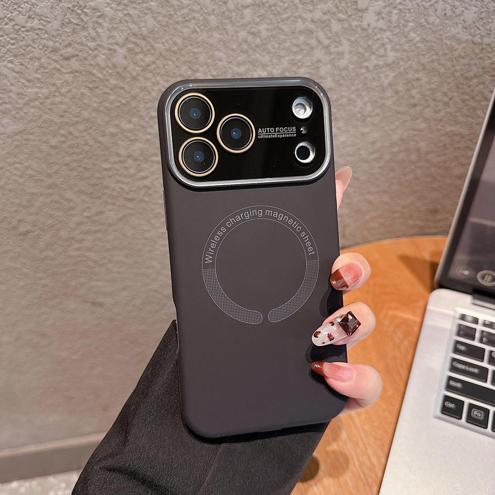 Liquid Nano Frosted Glass For Magsafe Case For iPhone 17 16 15 14 13 Pro Max Magnetic Wireless Charge Silicone Shockproof Cover
