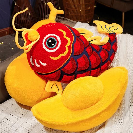 Chinese Dancing Lion Pillow Thick Soft Hand Cushion Warmer Chinese New Year
