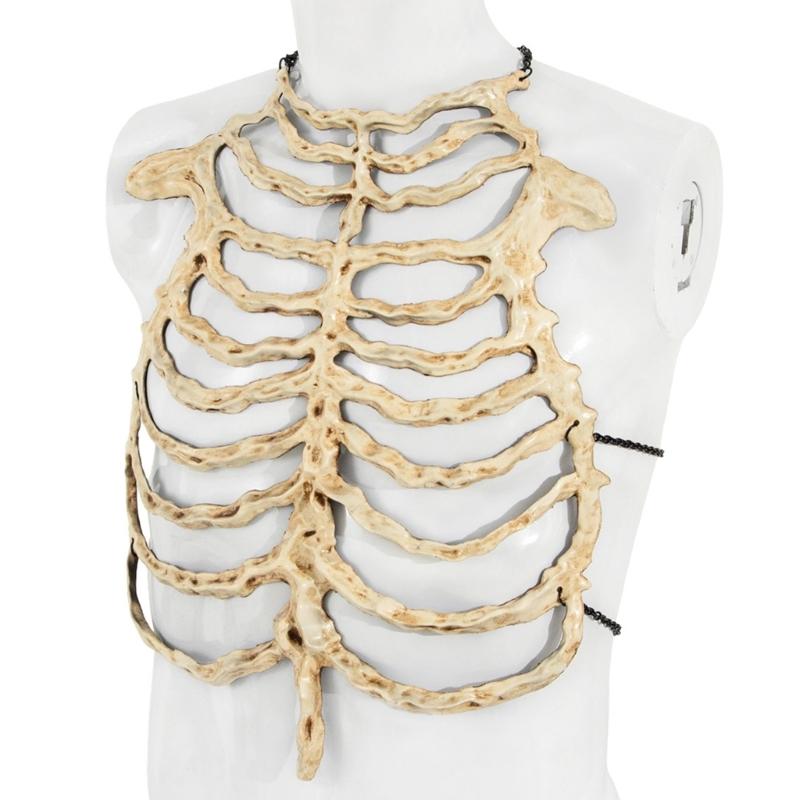 Scheletro di Plastica Realistico Costume Accessori Per Feste di Halloween e Spettacoli Teatrali Con Design Dettagliato