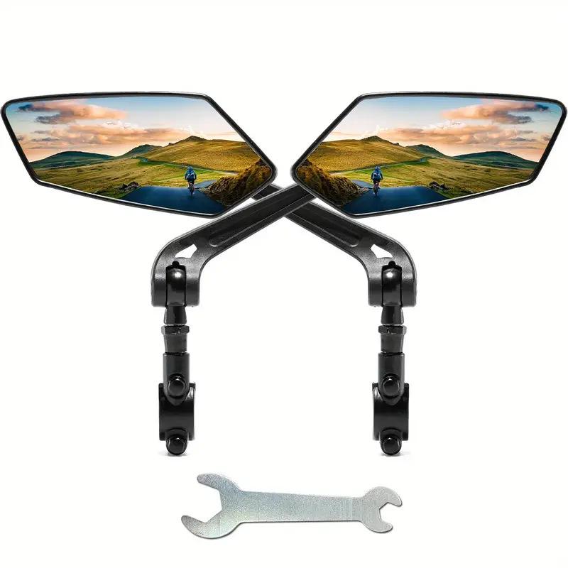 

New mirror seat heightened bike mirrors 360 degree rotation motorcycle mirrors modified large field of view reflector чёрный