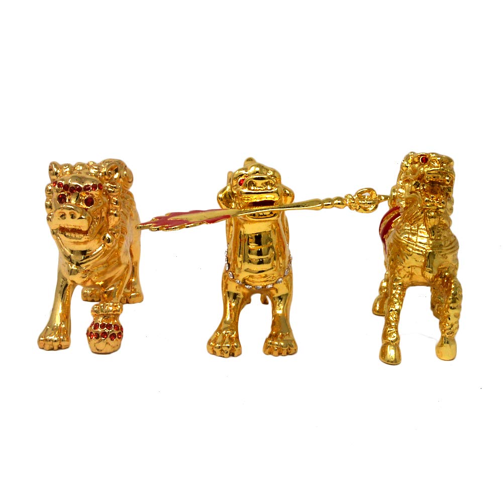 3-Piece Set Feng Shui Ornament, Feng Shui Item, Three Divine Beasts (Giraffe), for Increased Wealth, Good Fortune, and Luck, Feng Shui W9004 [Parallel