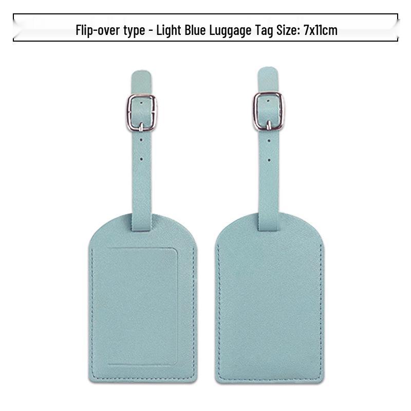 Customizable PU Leather Luggage Tag with Anti-Lost Feature and Airplane Design