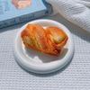 Soft Simulated Cheese Bun Stress Relief Squeeze Toy Funny Bread Squishy Toy  for Adults Kids Gift