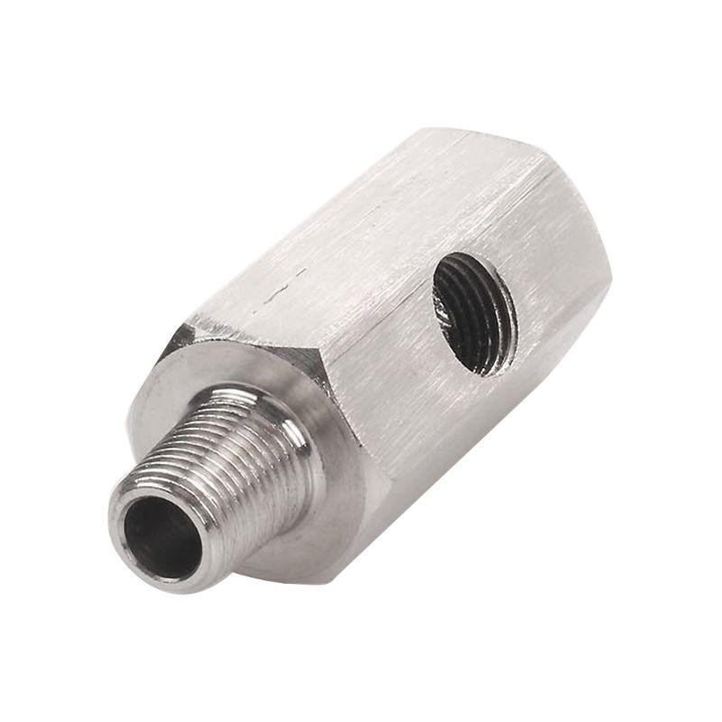 Stainless Steel Side Holes 1/8"NPT Female M12 M10 M14 1/8NPT 1/4NPT Oil Pressure Sensor Connector Feed Line Gauge Tee Adapter