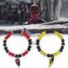 Deadpool Wolverine Best Friends Heart Geometric Alloy Necklace Red Yellow Cartoon Gift