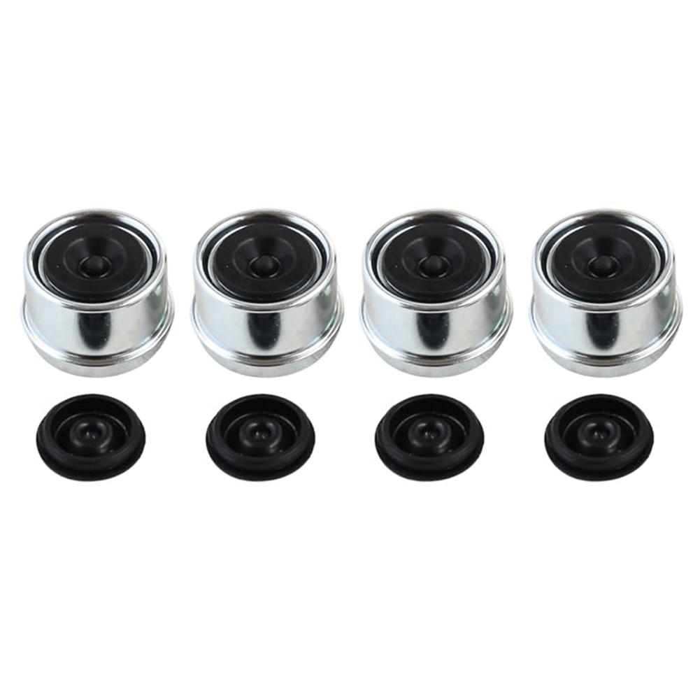 4Pcs Trailer Axle Dust Cap Cup 198 Inch for Camper RV Boat Trailer Replacement