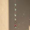 1PC Crystal Wind Chime with Moon Sun Catcher Diamond Prisms Dream Catcher Rainbow Pendant for Home Garden Decor