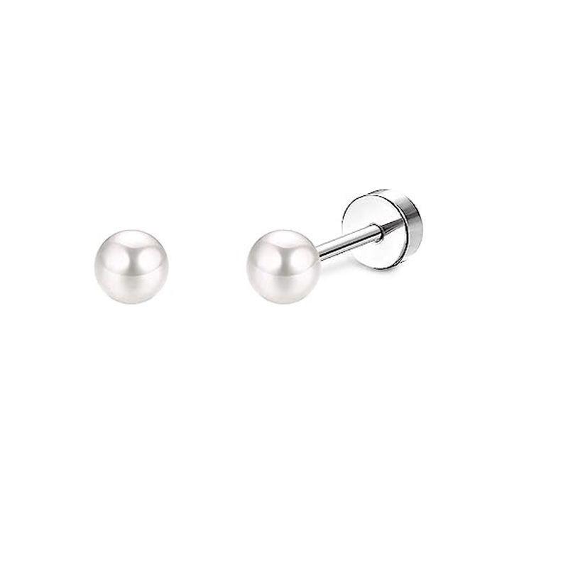 18K Gold Plated Hypoallergenic Flat Back Earrings for Women Girl Cute Toddler Kids Teen Girls Earring Set-Surgical Steel Earring