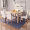 Day and Night - Day and Night Oak+artificial Leather Dining Set 7 Pieces Cream Color
