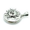 925 Silver Mayan Civilization Sun and Moon Pendant Top Mm [Silver One] Men's