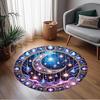 1pc Home Carpet with Stained Glass Design Non Slip Office Decor Gift Living Room Bedroom