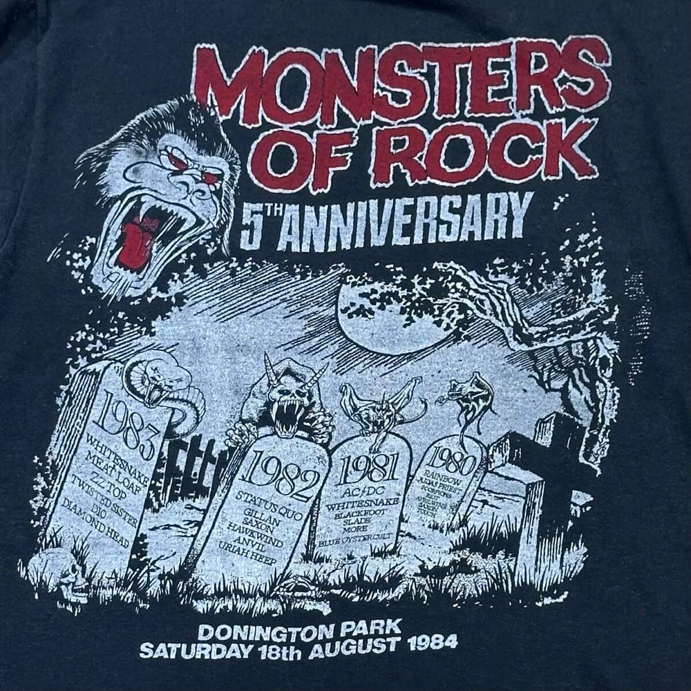 

Monster of Rock Tour short sleeve classic black shirt Unisex T-Shirt XL