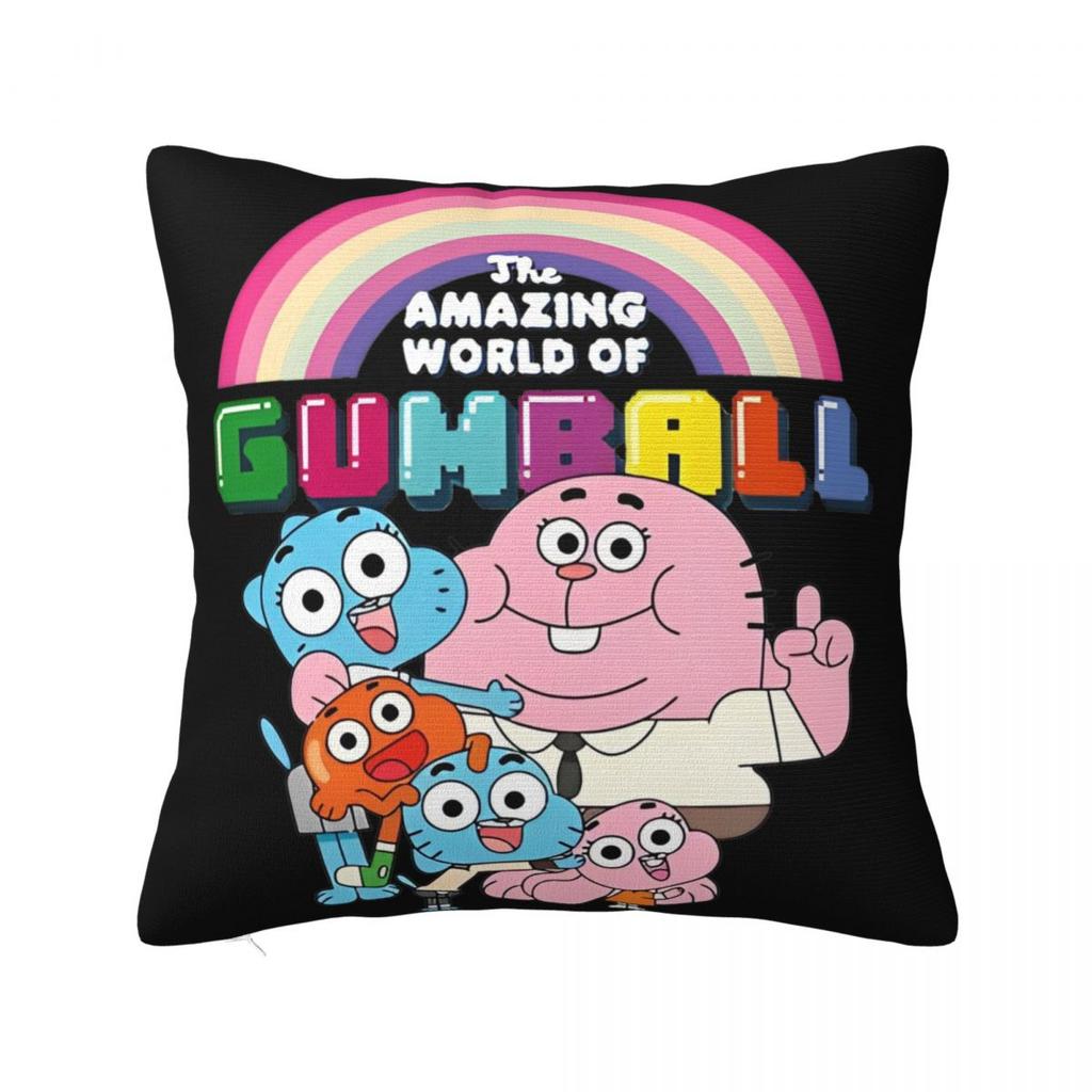 Cartoon Game Gumballs Square Pillowcases Seat Cushion Case Cute Decorative Pillowcase 45*45