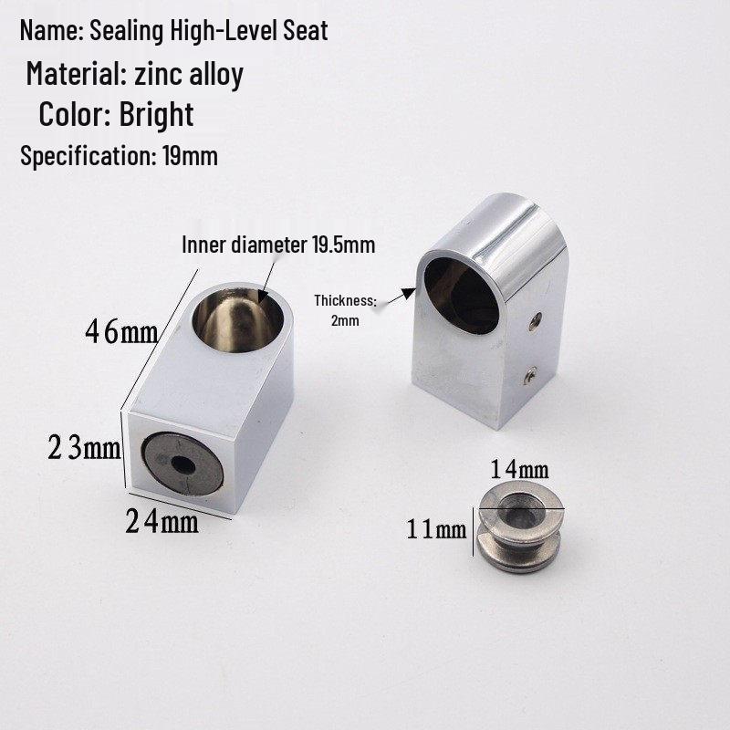 Chrome-Plated Wardrobe Pipe Holder for Clothes and Towel Rods