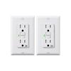 DEWENWILS 2 Pack 15 Amp GFCI Outlet, Self-Test GFI Receptacles with LED Indicator, Tamper Resistant & Weather Resistant, Wallplate and Screws