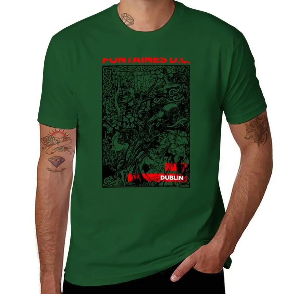 Fontaines DC ? DUBLIN T-Shirt Plain Cute Tops Mens T Shirts Pack
