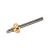 T8 8mm Trapezoidal Stainless Steel Threaded Rod  Screw & Brass Nut for 3D Printer 100mm