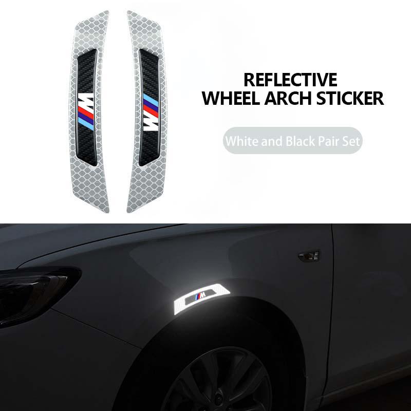 

Car Wheel Arch Front And Rear Bumpers Night Reflective Sticker For BMW 1 3 5 7 Series M F01 F20 F10 F13 E52 E53 E60 E93