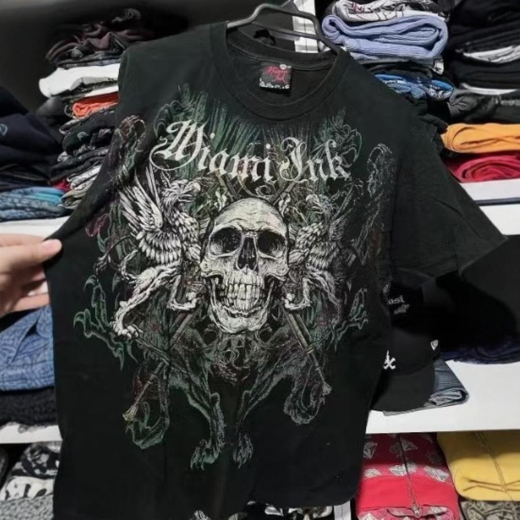DRIPX 2000s Hip Hop Oversized T Shirt American Goth Retro Harajuku Letter Print Top Casual Tops New