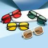 Adult Style Sunglasses Square Double New Beam Personalized Korean Version Trendy Sunglasses High-end UV Resistant