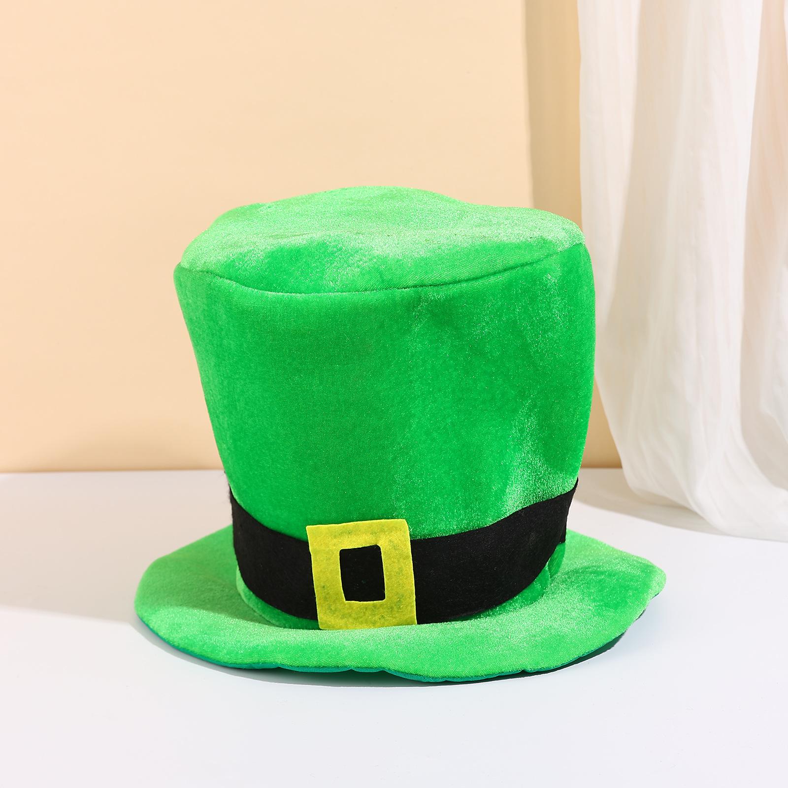 St.Patrick s Day Green Top Hat Cosplay Irish Festival Shamrock Hats Carnival Halloween Party Costume Props