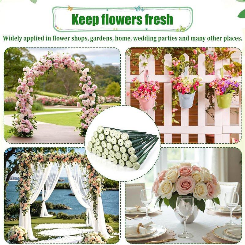 Floral Water Tubes 6 Inch(150 Pcs) With Rubber Caps- Perfect For Flower Arrangement Projects