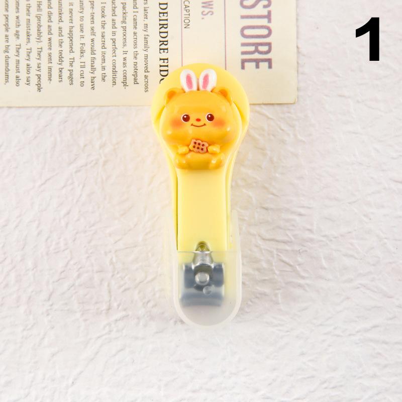 Roztomilé kreslené kleštičky na nehty s máslem Bear s krytem Přenosné kleštičky na nehty Nůž kleštičky na nehty pro dospělé a děti