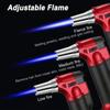 Portable Straight Jet Cigar Torch Lighter Barbecue Welding Torch Jet Flame Lighter Black Red