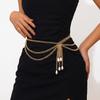 Luxury Pearl Tassel Layered Waist Chain Bikini Top Accessory