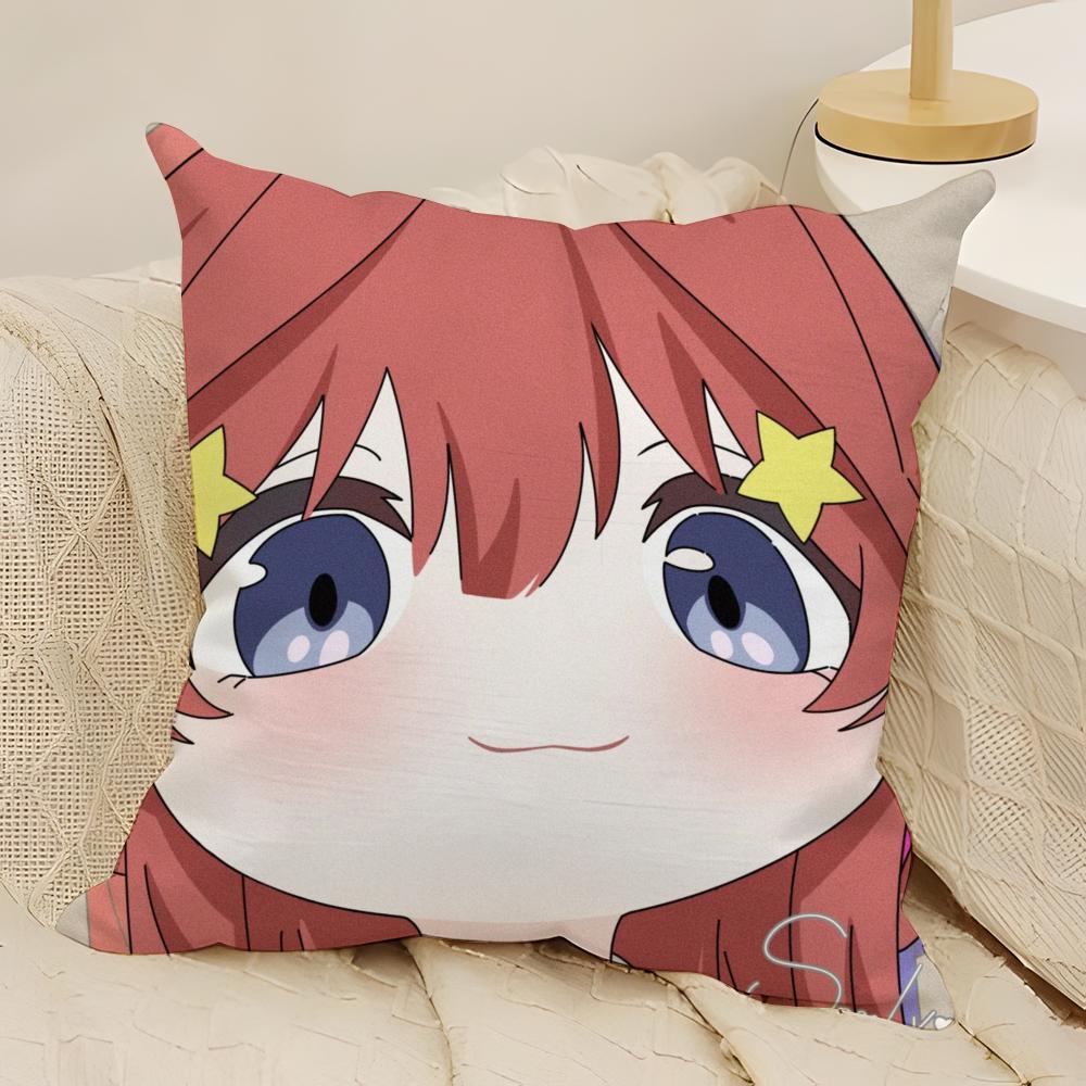 The Quintessential Quintuplets Pillow Case Natural Linen Double-Sided Printing Sofa Home Decor Cushion Cover