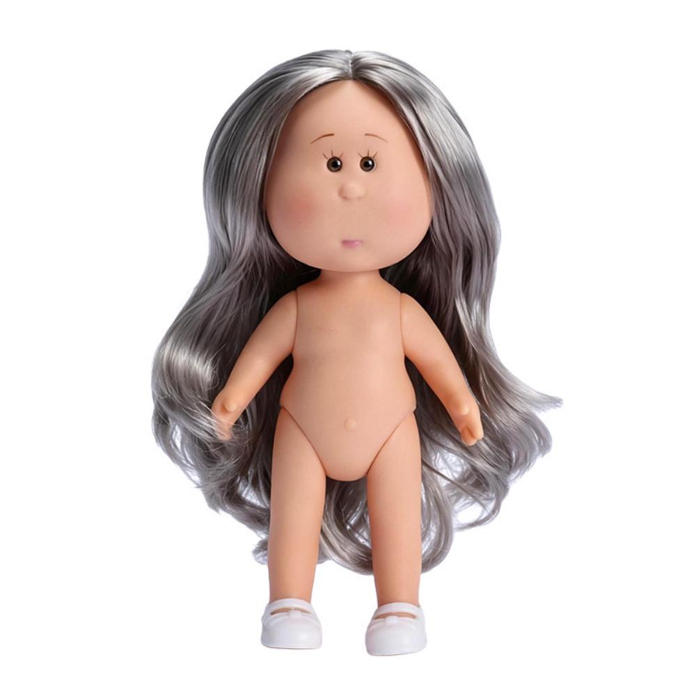 Dress Up 14cm Bean Eye Vinyl Doll Curly Hair Action Figure Body Mia Potato Dolls  Doll Accessories