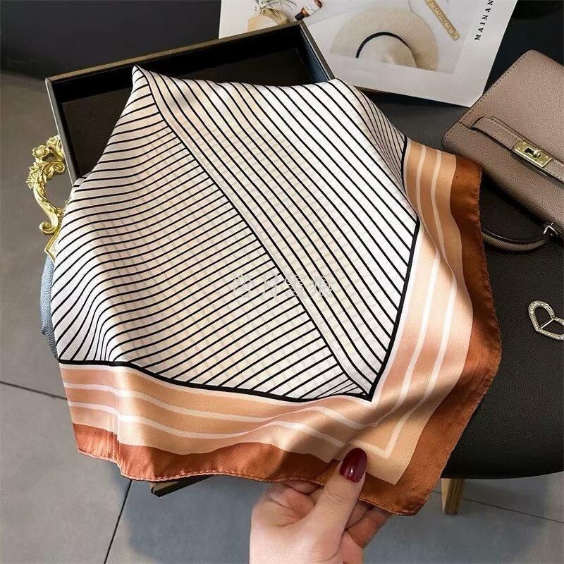 70 silk scarf square scarf high sense fashion versatile professional simulation silk small scarf versatile printed women's silk scarf