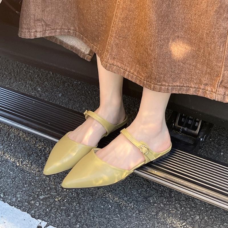 Mode Damen Ballerinas Slipper Spitzschuh Mules Schuhe Sommer 2025 Slingback Sandalen Frau Casual Flip Flops Mode Neu Zapatillas Mujer