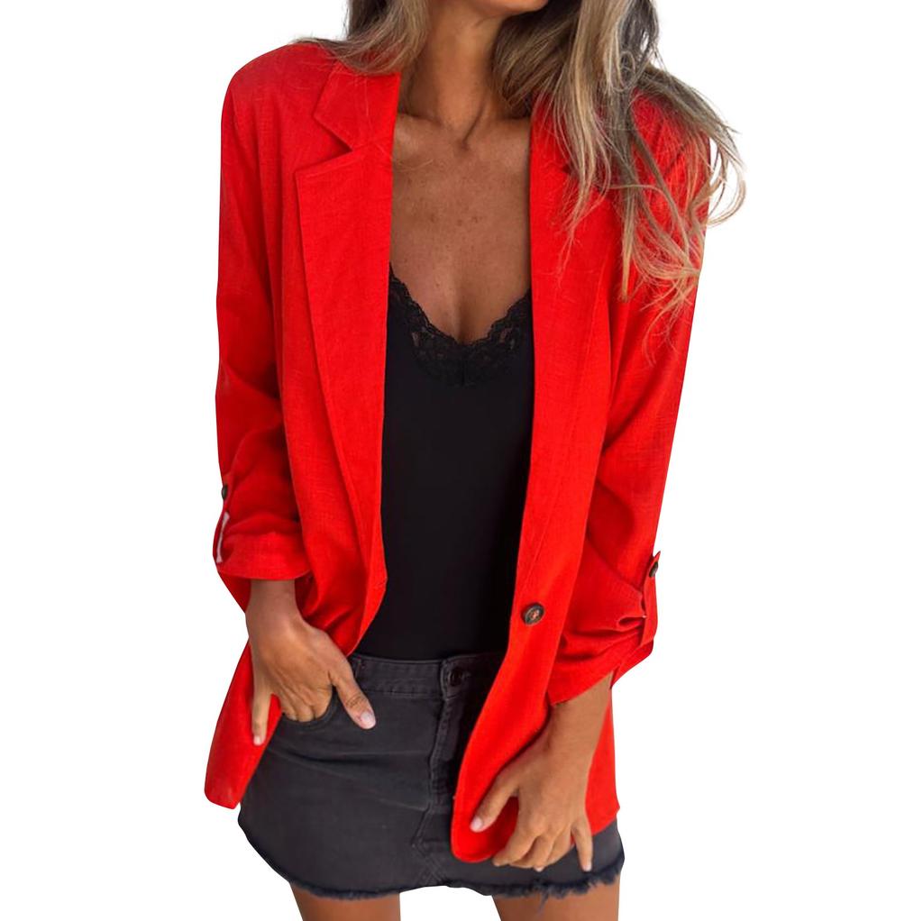 Womens  Jackets Buttons Fall Casual Windbreaker Coats Jacket Outerwear With Pockets