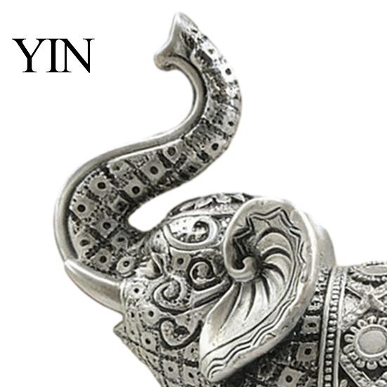 Office Desk Decoration Elephant Figurine, Luck Charm Sculpture, Versatile Indoor Outdoor Decor for Good Home Car Tabletop Entryway Living Room Office,